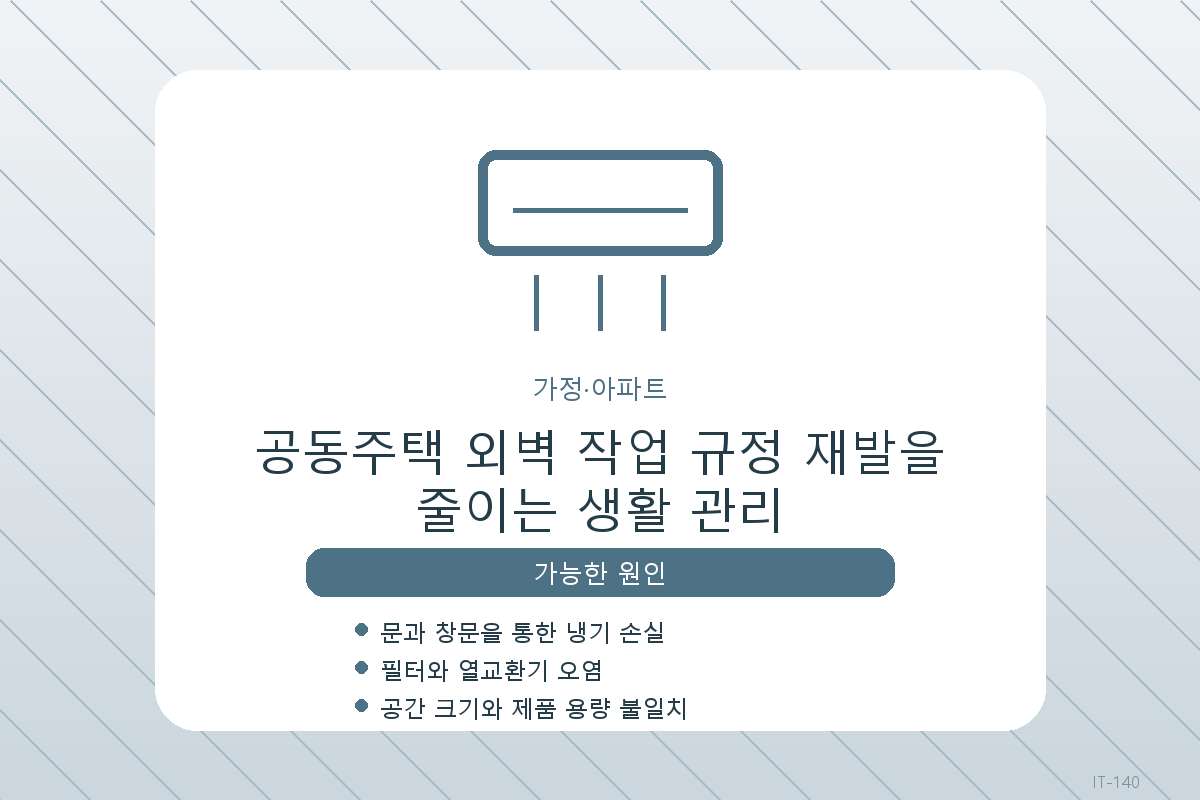 공동주택 외벽 작업 규정 재발을 줄이는 생활 관리 | 가정·아파트 점검 가이드