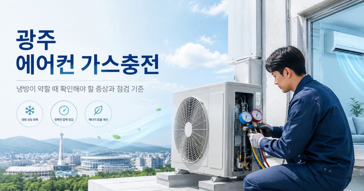 광주 에어컨가스충전, 냉방이 약할 때 먼저 확인해야 할 증상과 점검 기준